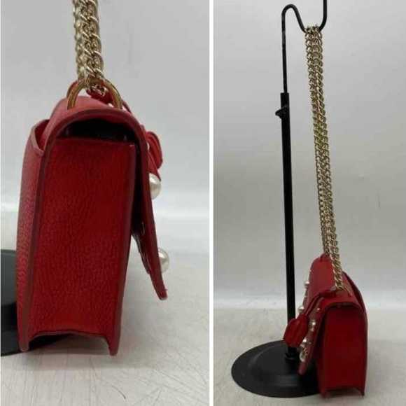 Kate Spade Red Clutch with Pearl Accents - Picture 10 of 12